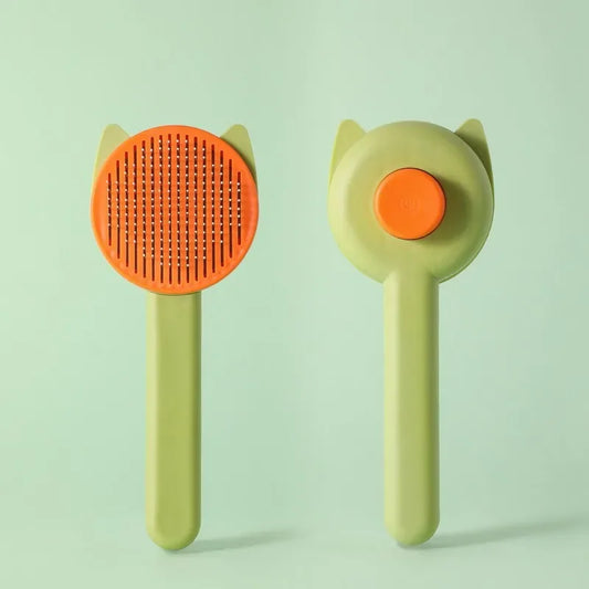 Hello Dolly & M Easy Care Self-Cleaning Brush- Green Ears