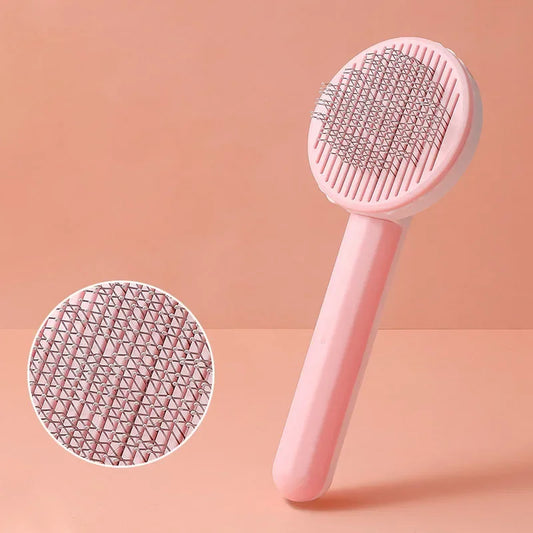 Hello Dolly & M Easy Care Self-Cleaning Brush- Pink